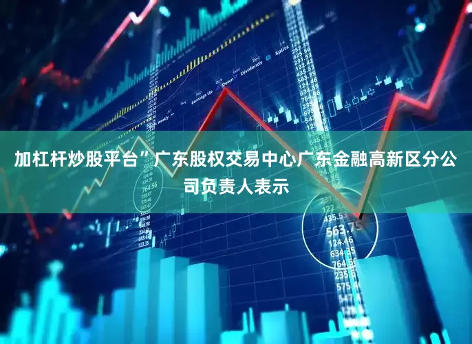 加杠杆炒股平台”广东股权交易中心广东金融高新区分公司负责人表示